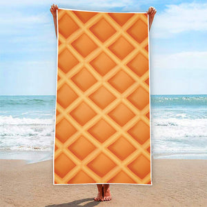 Waffle Print Beach Towel