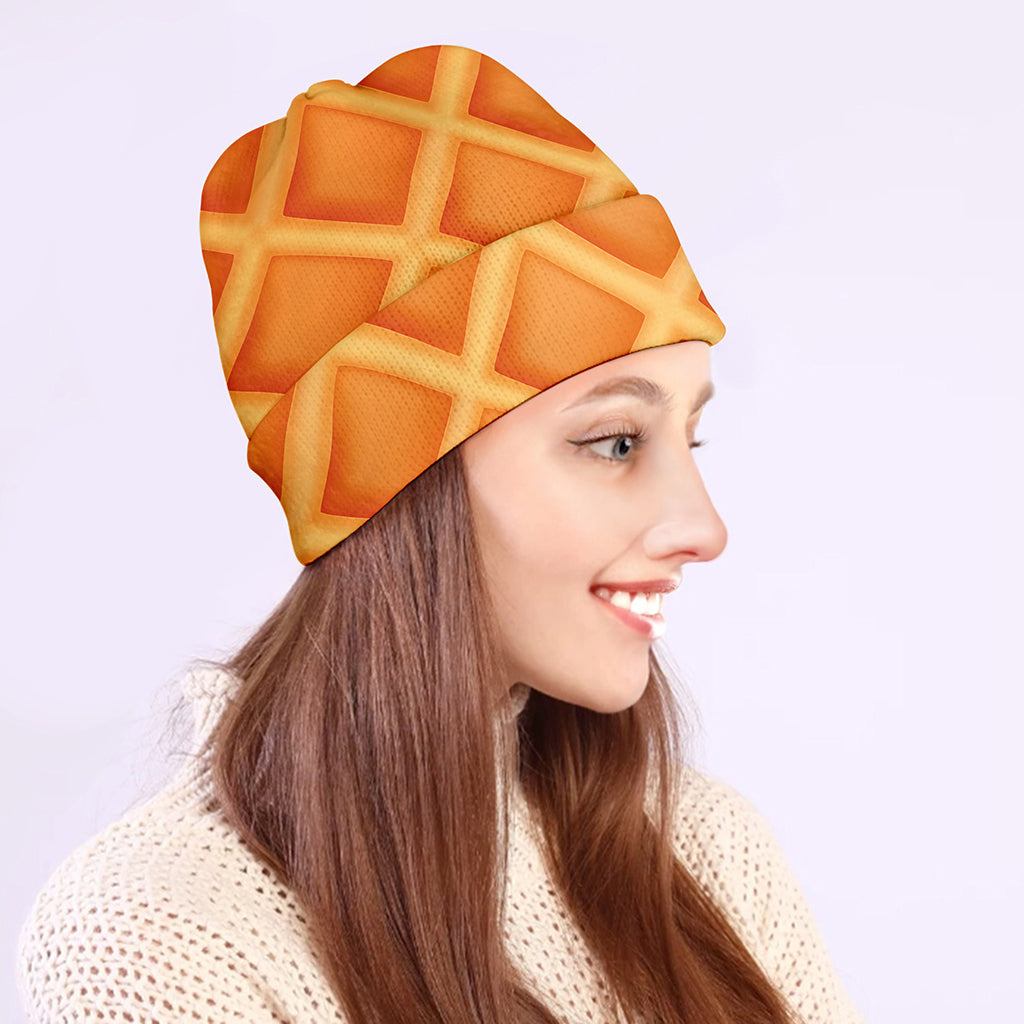 Waffle Print Beanie