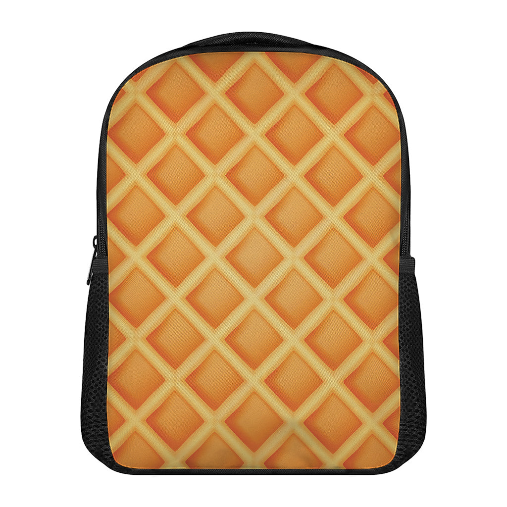 Waffle Print Casual Backpack