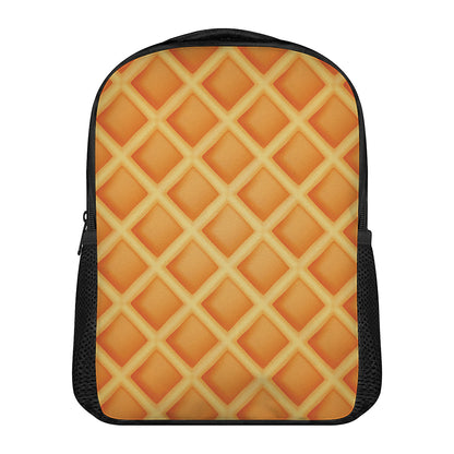 Waffle Print Casual Backpack