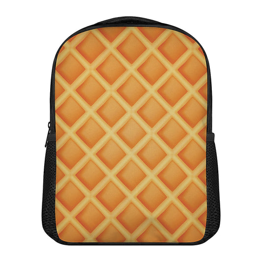 Waffle Print Casual Backpack