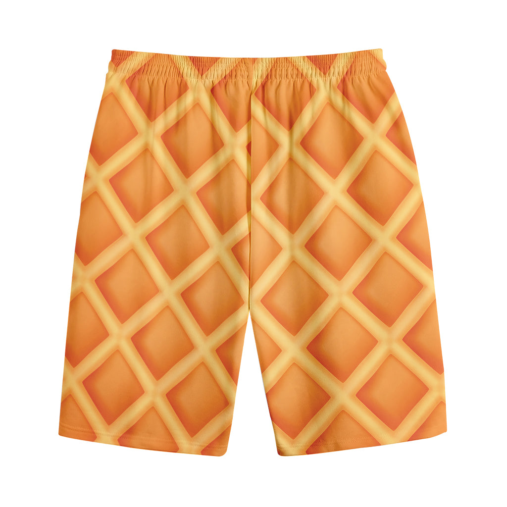 Waffle Print Cotton Shorts