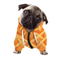 Waffle Print Dog Zip Up Hoodie
