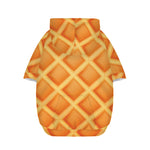 Waffle Print Dog Zip Up Hoodie