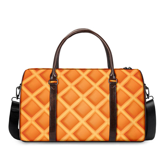 Waffle Print Duffle Bag