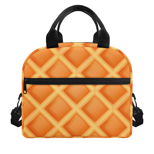 Waffle Print Insulated Lunch Bag