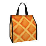 Waffle Print Insulated Lunch Tote