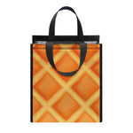 Waffle Print Insulated Lunch Tote