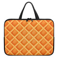 Waffle Print Laptop Sleeve With Handle