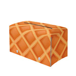 Waffle Print Leather Tissue Box Cover
