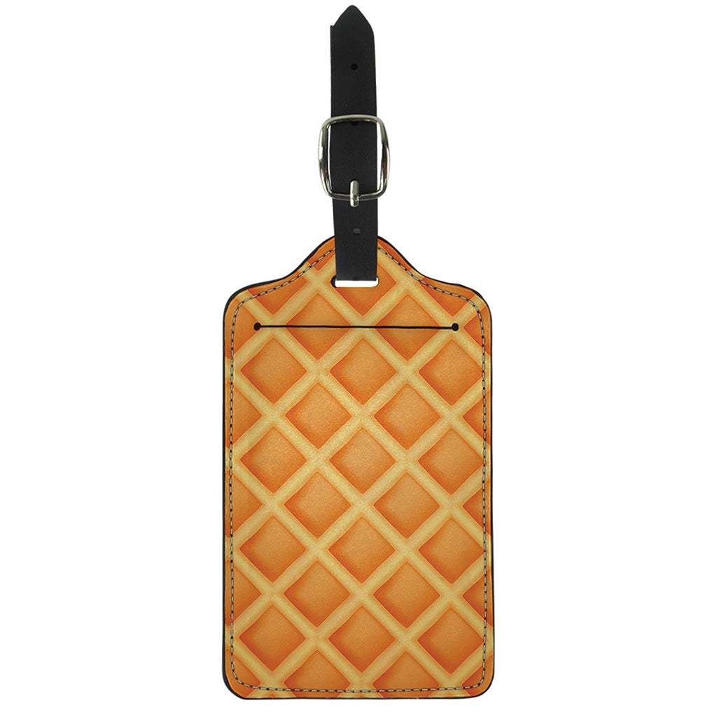 Waffle Print Luggage Tag