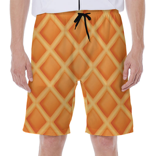 Waffle Print Men's Beach Shorts