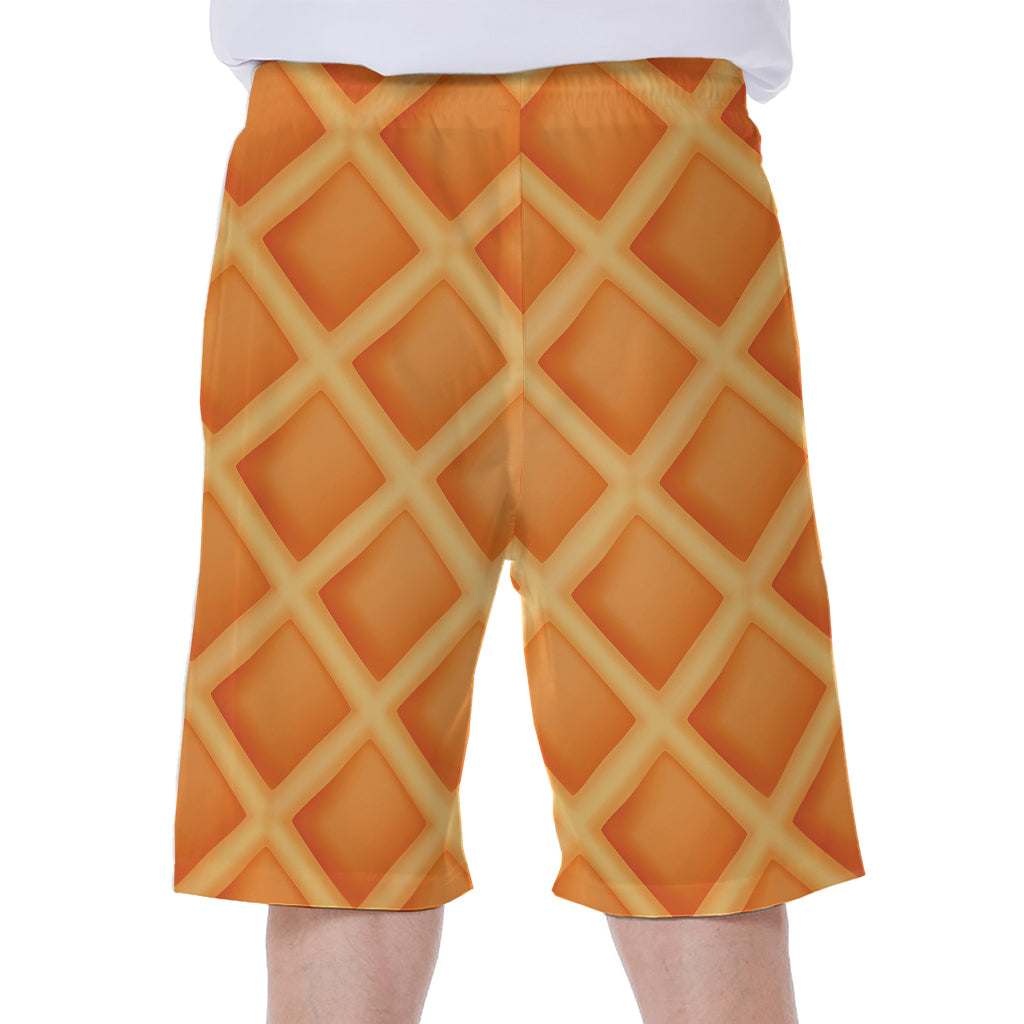 Waffle Print Men's Beach Shorts