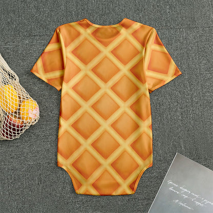 Waffle Print Men's Bodysuit