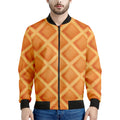 Waffle Print Men's Bomber Jacket