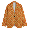 Waffle Print Men's Cotton Blazer