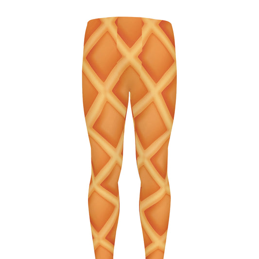 Waffle Print Men's leggings