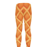 Waffle Print Men's leggings