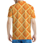 Waffle Print Men's Polo Shirt