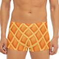 Waffle Print Men's Short Boxer Briefs