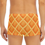 Waffle Print Men's Short Boxer Briefs