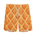 Waffle Print Men's Athletic Shorts