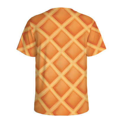 Waffle Print Men's Sports T-Shirt