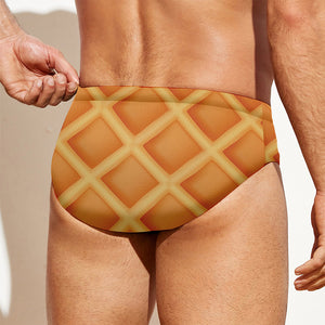 Waffle Print Men's Swim Briefs