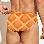 Waffle Print Men's Swim Briefs