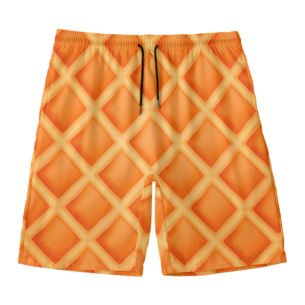 Waffle Print Men's Swim Trunks