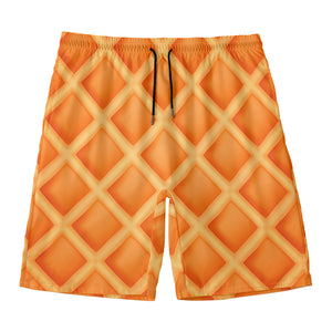 Waffle Print Men's Swim Trunks