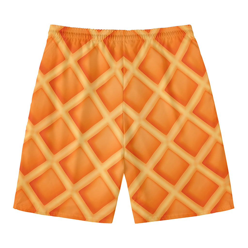 Waffle Print Men's Swim Trunks