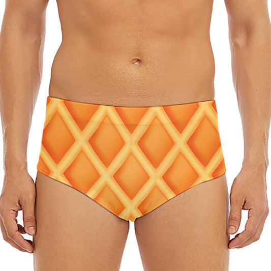 Waffle Print Men's Triangle Swim Briefs