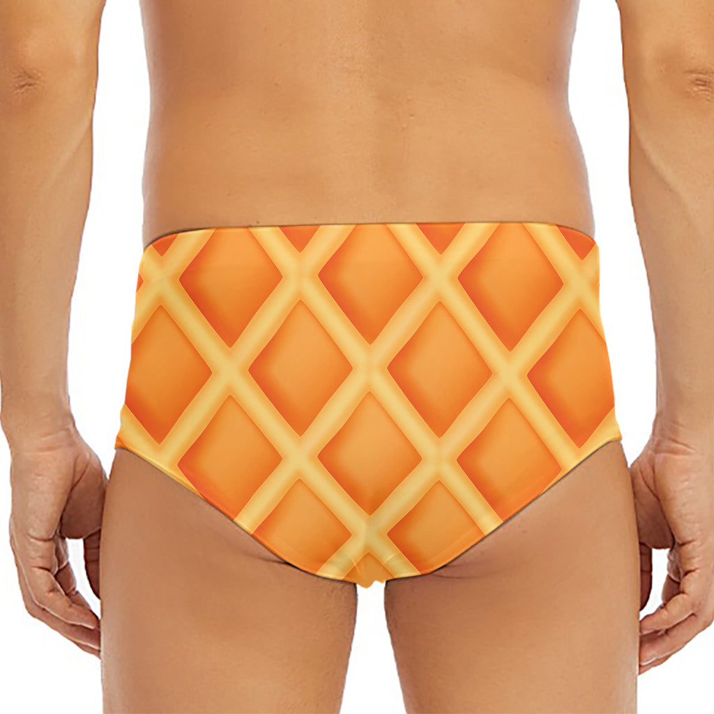 Waffle Print Men's Triangle Swim Briefs
