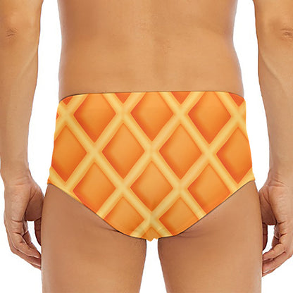 Waffle Print Men's Triangle Swim Briefs
