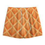 Waffle Print Mesh Shorts