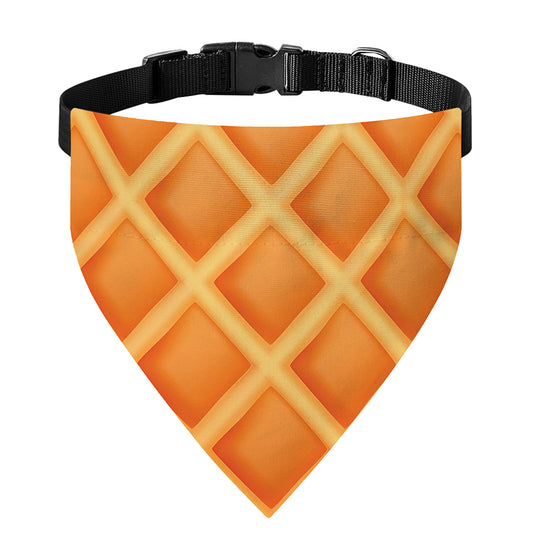 Waffle Print Over The Collar Dog Bandana