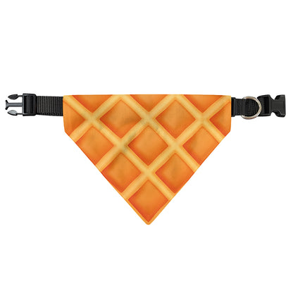 Waffle Print Over The Collar Dog Bandana