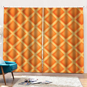 Waffle Print Pencil Pleat Curtains