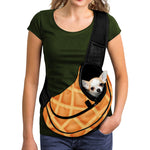 Waffle Print Pet Sling Carrier