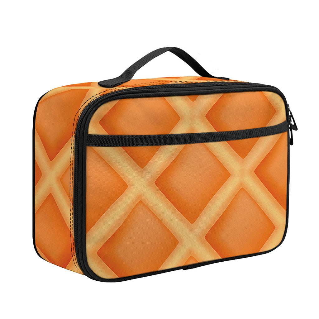 Waffle Print Portable Lunch Bag