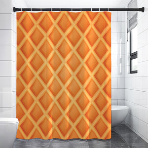 Waffle Print Premium Shower Curtain