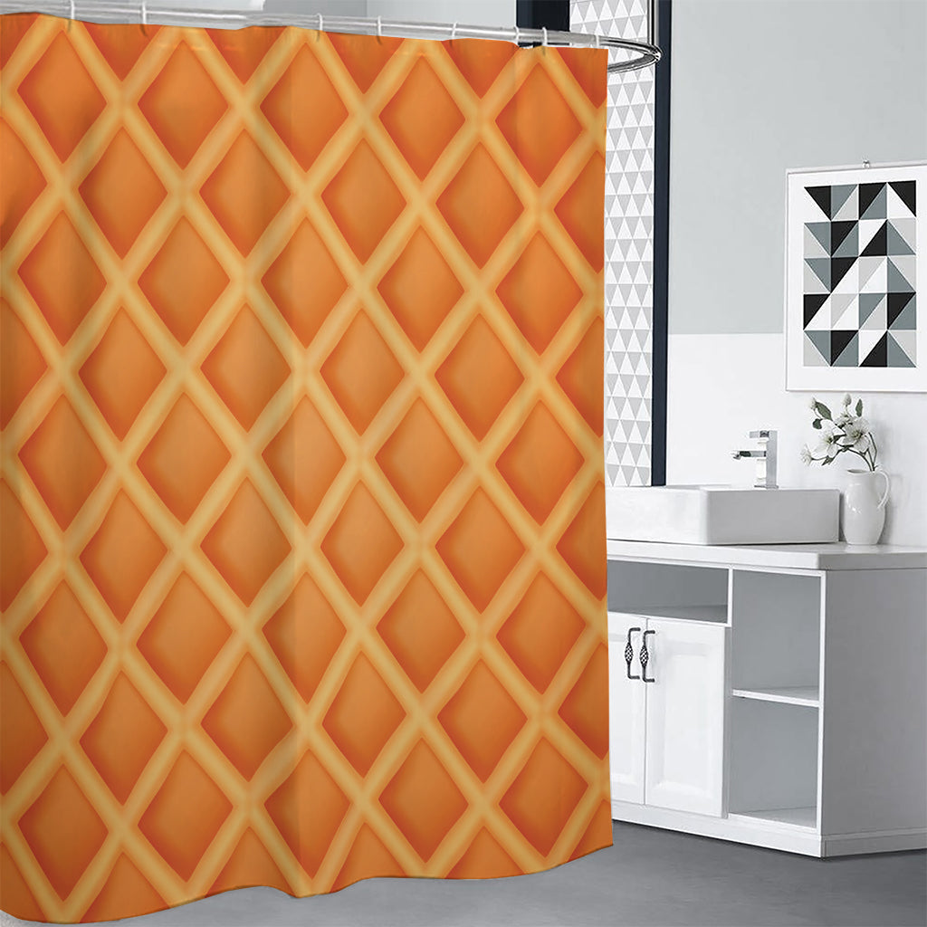 Waffle Print Premium Shower Curtain