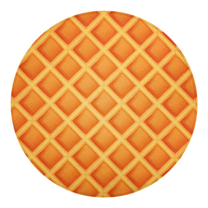 Waffle Print Round Blanket
