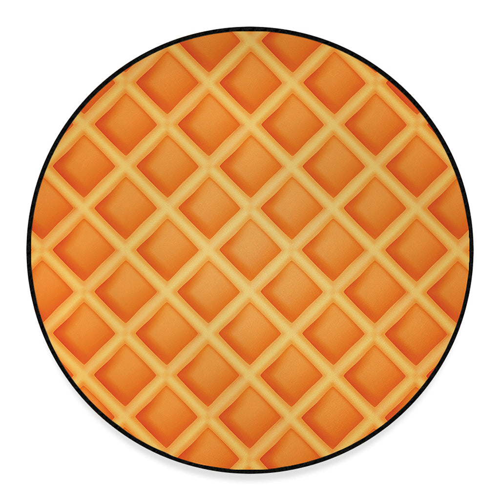 Waffle Print Round Floor Mat