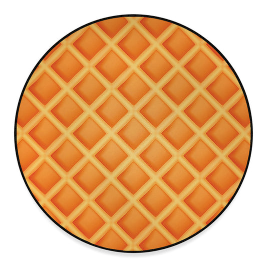 Waffle Print Round Floor Mat