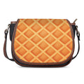 Waffle Print Saddle Bag
