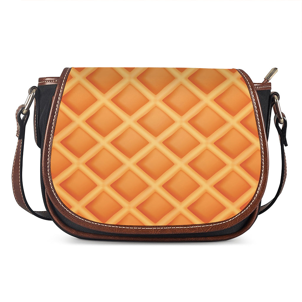 Waffle Print Saddle Bag