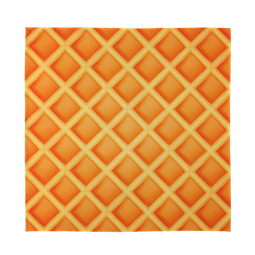 Waffle Print Silk Bandana