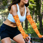 Waffle Print Sun Protection Arm Sleeves